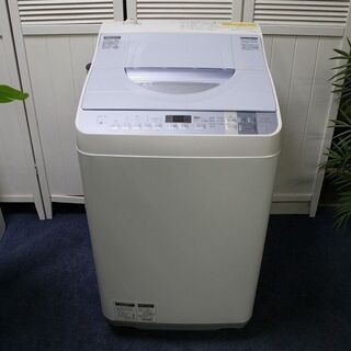 R2404) SHARP 中古 シャープ　洗濯乾燥機　洗濯5.5㎏/乾燥3.5㎏　ES-TX550-A　ブルー系　ヒーター乾燥 2016年製! 洗濯機 店頭取引大歓迎♪