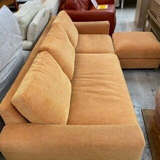 【愛品館 江戸川店】INSPECTED　カウチソファ　ファブリックソファ　オットマン　ID:156-008293-007　配送可　代引き配送可（代引きの場合は現金のみのお取り扱いになります）