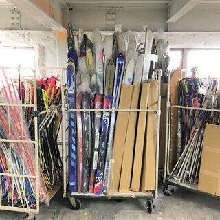 【まとめて引取限定】大量＆未使用スキー板/ストック等