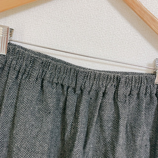 エヘカソポ　グレンチェックロングスカート　モノトーン　スリットスカートの画像