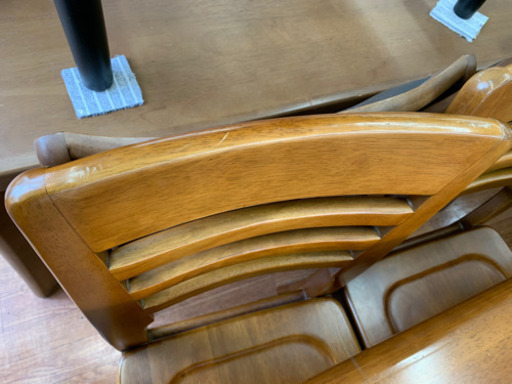 下収納付!ノーブランド品のダイニング5点セットです！