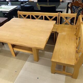 札幌市/清田区 長谷川家具  L字ベンチ アリーナダイニングセット ARINA DT-120