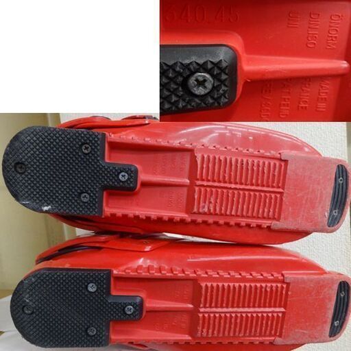 約26.5cm 340mm SALOMON SX91 EQUIPE サロモン エキップ スキー ブーツ レッド×ホワイト 昭和名品 靴