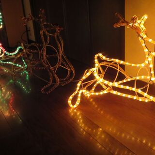 トナカイ　サンタ　イルミネーション　モチーフライト　難あり　立体型の画像