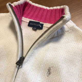 【美品❗️】ラルフローレン/キッズ/ジップアップニットの画像