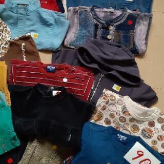 子供服　90　80　男の子　まとめ売り　セット　トレーナー　ロンT　パンツ　ベスト　ジャケット　上着の画像