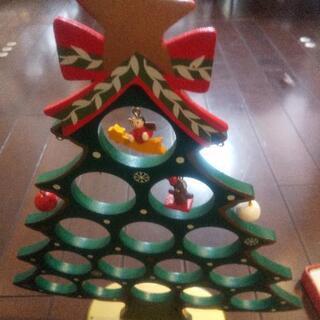 木製の卓上  クリスマスツリーのオーナメント  used  の画像