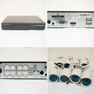 新品】POE 防犯カメラ 8台 500万画素 IP67 OOSSXX 4TB