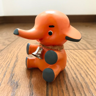 【値下】 サトちゃん ゾウ 初期モデル 昭和レトロ 人形 佐藤製薬 当時物 アンティーク ソフビ人形 ノベルティ 希少 ベル付きの画像