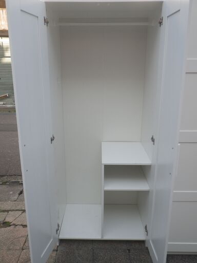 ■配達可■イケア　IKEA 収納家具　ワードローブ 2台セット パックス  ベリスボーとブリムネス ホワイト