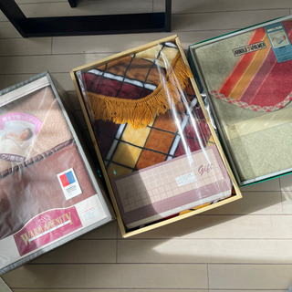 こたつ上掛ふとん　くり襟毛布　アーノルドパーマー中掛毛布　３点