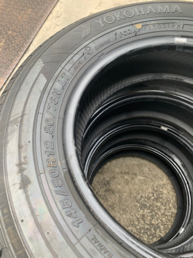 軽トラ.バン用145/80r12 4本　ほぼ新品