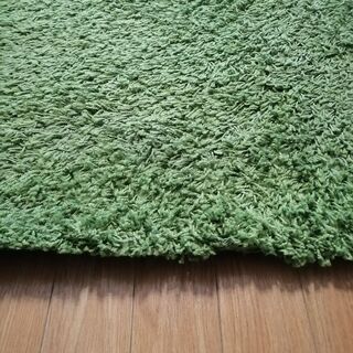 【受渡予定者あり】IKEA HAMPEN ラグ パイル長,ブライトグリーン135×195cmの画像