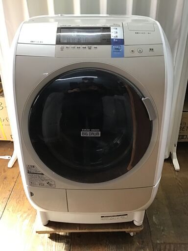 HITACHI 日立 ドラム式洗濯乾燥機 BD-V3600L 左開き 9kg 2014年製 ①