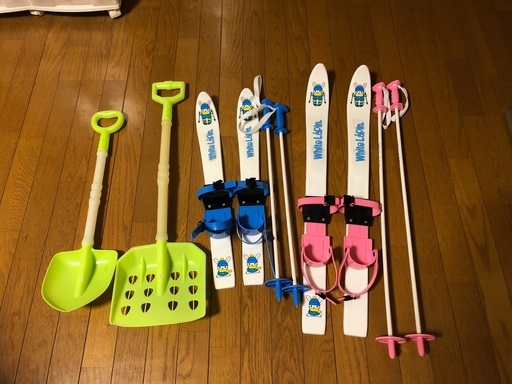 プラスキー 2セット(60cm, 80cm) 子供用雪遊び用シャベル2本