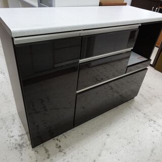 NITORI/ニトリ キッチンカウンター ロータイプ アルミナ2 120CTDBR ブラウン【ユーズドユーズ名古屋天白店】 J453