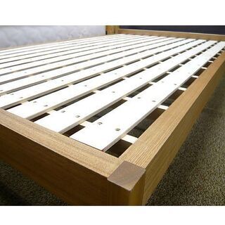 〇 廃盤モデル!【タモ材 無印良品 セミダブルベッド フレーム