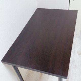 ◆IKEA◆デスク◆勉強机　机　ダークブラウン✖️ホワイト　パソコンデスク　ワークデスクの画像