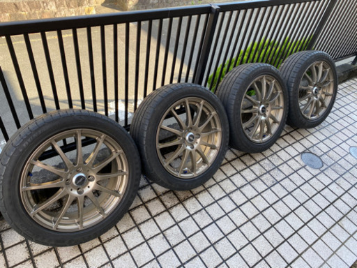 205/50/17  【値下げ】　ブロンズ　6.5J  PCD100  OFF53  ガリ傷無し　タイヤ2017年製　4分山