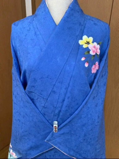 振袖　美品　青　成人式