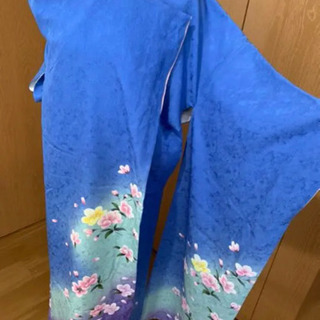 振袖　美品　青　成人式