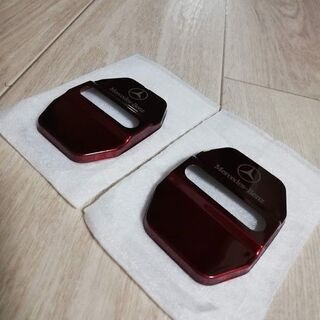 新品　車　ドアラッチ　ドアロック　金属カバー　2個の画像