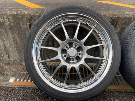 受付終了　憧れの18インチ　手渡し限定。BL5 work xsa ワークイクサ戦18インチ中古４本、タイヤはオマケ