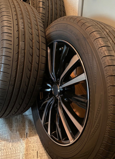 セレブロWF5の16インチアルミホイール＆ヨコハマブルーアース205/60R16 中古４本セット