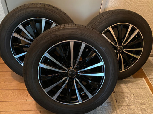 セレブロWF5の16インチアルミホイール＆ヨコハマブルーアース205/60R16 中古４本セット