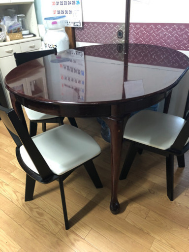 【中古】伸縮型ダイニングテーブル