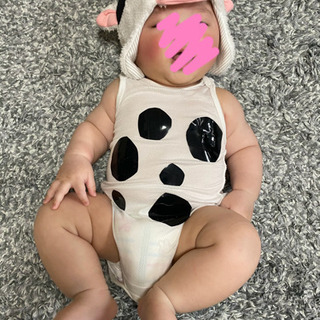 牛 干支 被り物 ベビーの画像