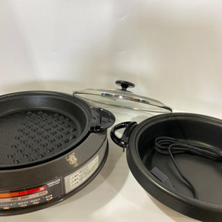 未使用品◆山善YAMAZEN電気グリル鍋◆ブラウン【1214N1】②の画像