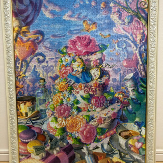 値下げしました！アリス　パズル完成品　★ディズニー額縁★