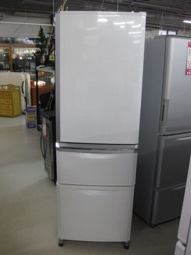 【店頭お渡し】 MITSUBISHI　3ドア冷蔵庫　MR-C37Z-W　370L　2015年製　中古品