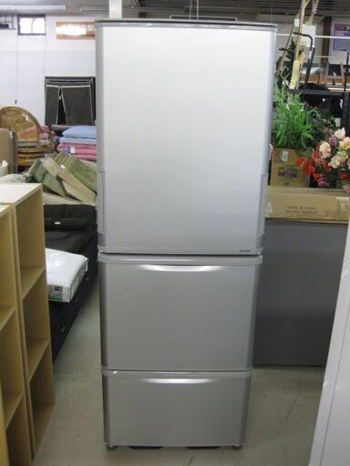 【店頭お渡し】 SHARP　3ドア冷蔵庫　SJ-W351E-S　350L　2019年製　中古品