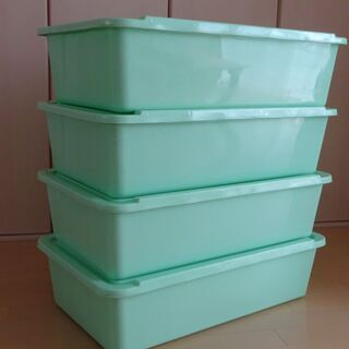 *****決まりました****収納ケース（衣装ケース・クローゼット・押し入れ等に）4個の画像