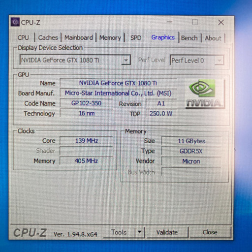 ★中古/msi GTX1080Ti GAMINGX 11G