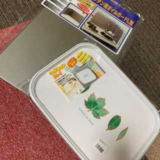 テフロンシステムキッチン用オイルガードL型&マグネットトレイ　新品