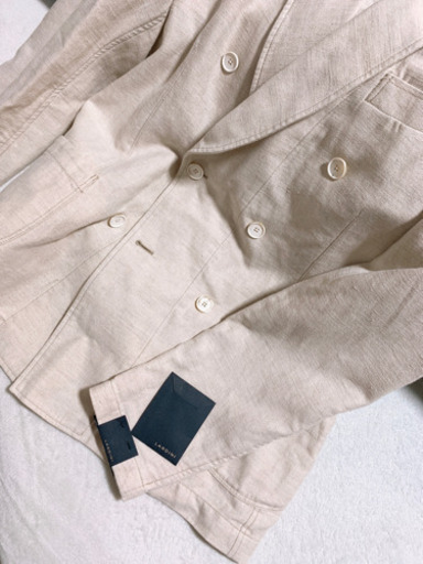 【タグ付き・未使用】LARDINI ショールカラー　ダブル　ジャケット　50