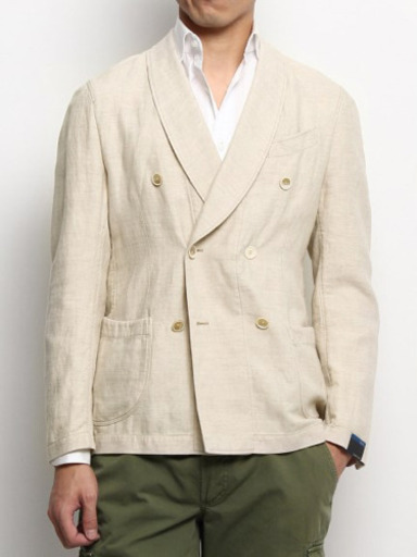 【タグ付き・未使用】LARDINI ショールカラー　ダブル　ジャケット　50