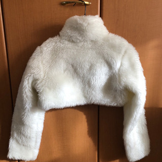150cm 女の子用 フェイクファー コートの画像