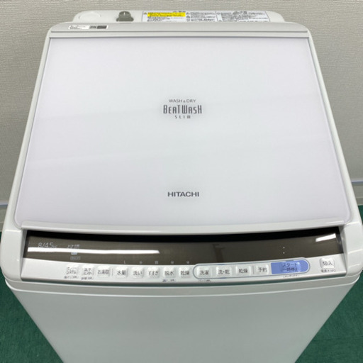 配達無料地域あり＊極美品＊日立 2018年製 大容量8キロ＊人気のビートウォッシュ＊