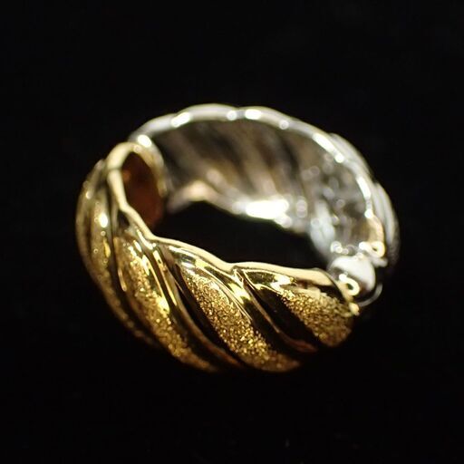 E397 K18 K14 コンビ イヤリング 3.6g リバーシブル レディース 片耳