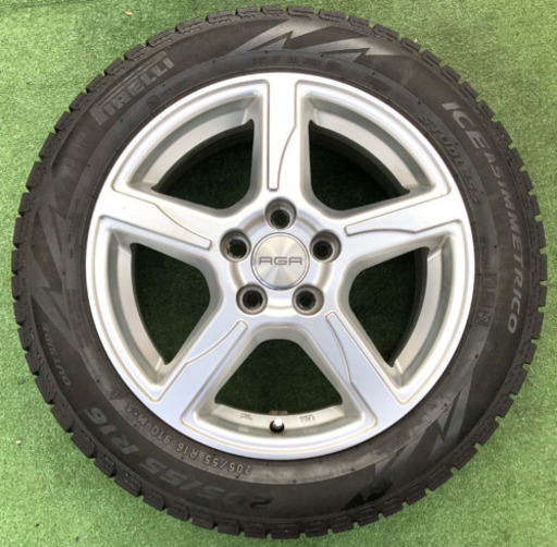 AGA TAS JAPAN 16インチ アルミホイールPIRELLI 205/55R16 4本セット★［ボルボ］V40クロスカントリー V60 S60 V70等に