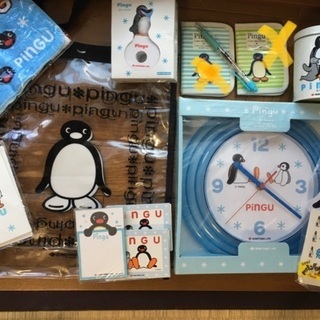 【非売品・未使用品】Pinguグッズセット　掛け時計　クリアーバ...