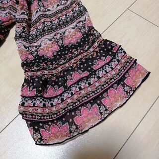 【CAROLL】蓮の花柄のアジアンチュニック【直接受渡のみ】の画像