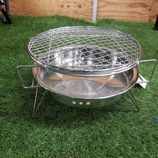 【ソロBBQ！】新品未使用　折り畳み　丸型コンロ