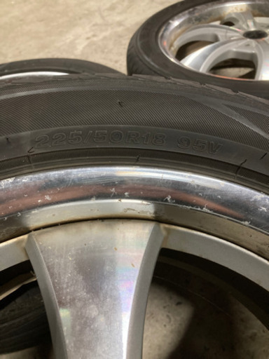 ?225/50R18ブリヂストンレグノ7分山&FABULOUSアルミ4本セット