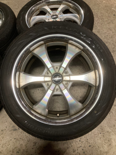 ?225/50R18ブリヂストンレグノ7分山&FABULOUSアルミ4本セット