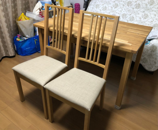 12月中に引取可能な方！大歓迎です！ IKEA(イケア)  ／ダイニングテーブルセット（テーブル1点、イス2点）